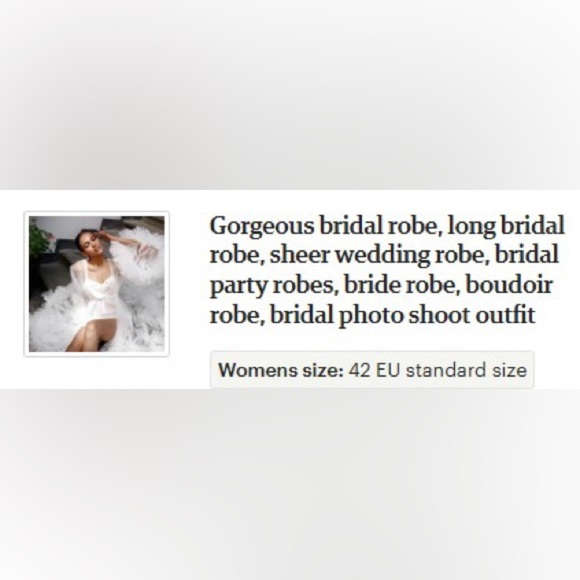 Elegant White Bridal Robe with Ruffles - Picture 3 of 4